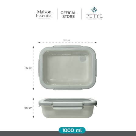 กล่องอาหาร เซรามิค PETYE รุ่น RC30 1 ลิตร สีเขียว_2